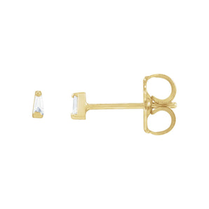2 ct tw Round Lab Grown Diamond Channel-Set Stud Earrings in 14K ...