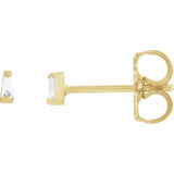 The Wotan — Channel-Set Stud Earrings - Yellow