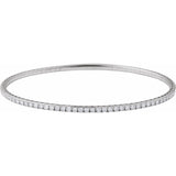 7" Lab Grown Diamond Accented Bracelet in 14K White Gold (1 ct tw...