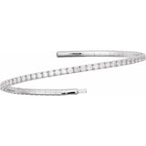 7" Lab Grown Diamond Accented Bracelet in 14K White Gold (1 ct tw... - view 2