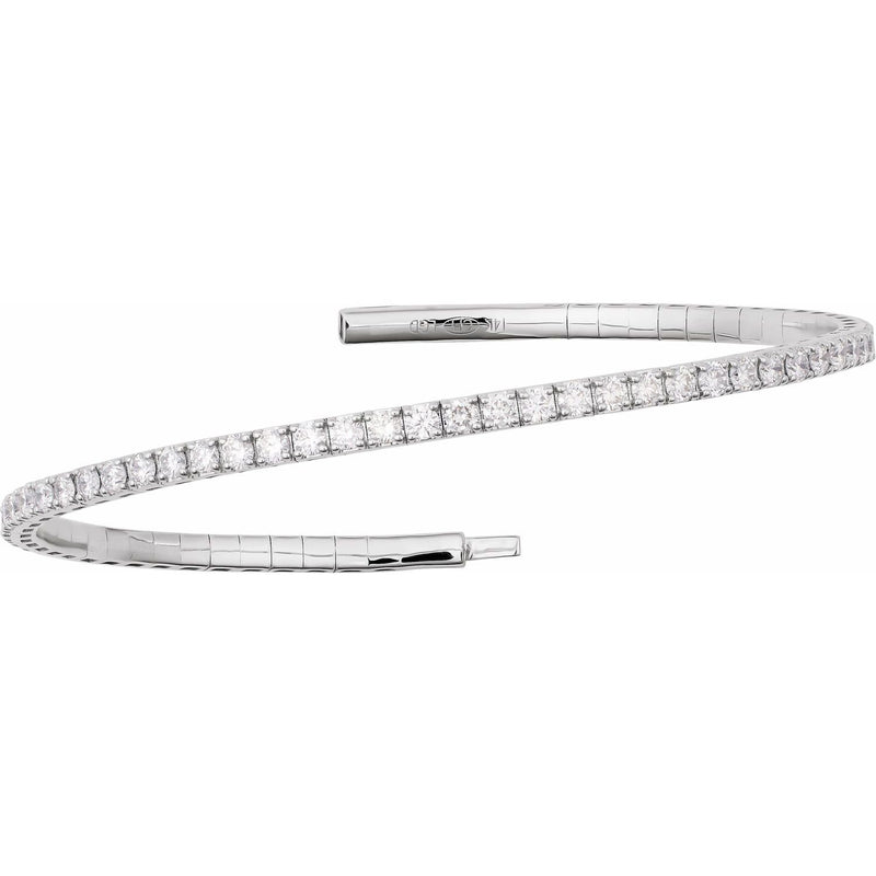 7" Lab Grown Diamond Accented Bracelet in 14K White Gold (1 ct tw... - view 2