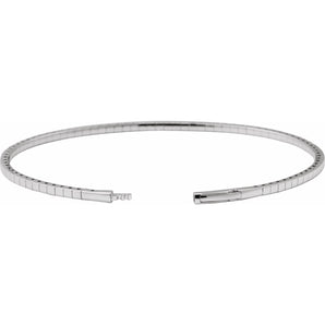 7" Lab Grown Diamond Accented Bracelet in 14K White Gold (1 ct tw... - view 3