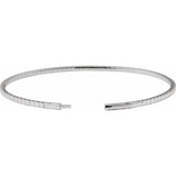 7" Lab Grown Diamond Accented Bracelet in 14K White Gold (1 ct tw... - view 3
