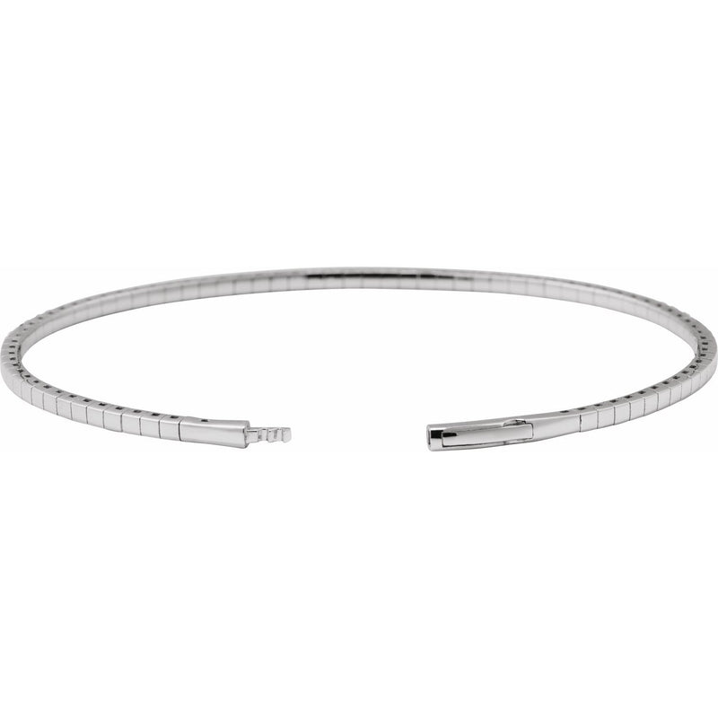 7" Lab Grown Diamond Accented Bracelet in 14K White Gold (1 ct tw... - view 3