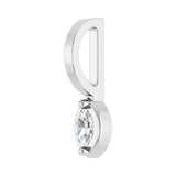1/8 ct Marquise Lab Grown Diamond Solitaire Pendant in 14K White ... - view 2