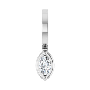 1/8 ct Marquise Lab Grown Diamond Solitaire Pendant in 14K White ...