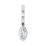 1/8 ct Marquise Lab Grown Diamond Solitaire Pendant in 14K White ...