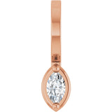 The Fira — Marquise Solitaire Pendant - Rose
