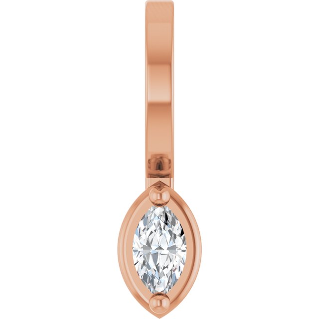 The Fira — Marquise Solitaire Pendant - Rose