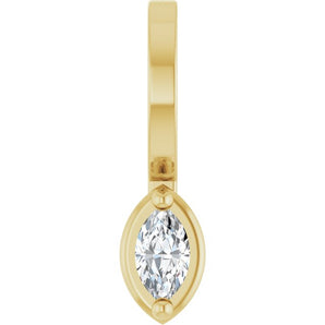The Fira — Marquise Solitaire Pendant - Yellow