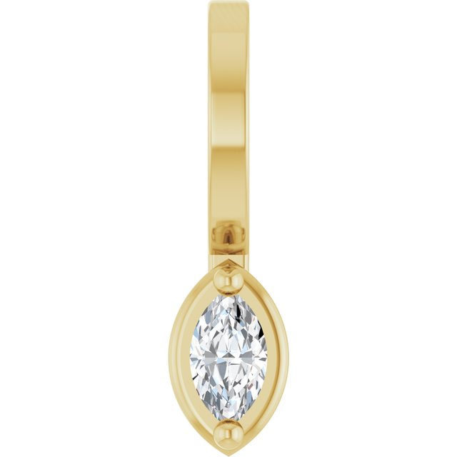 The Fira — Marquise Solitaire Pendant - Yellow