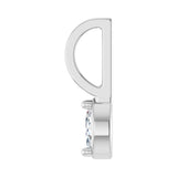 1/8 ct Marquise Lab Grown Diamond Solitaire Pendant in 14K White ... - view 3