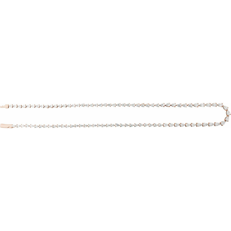 10 ct tw Line Lab Grown Diamond Necklace in 14K White Gold (18")... - view 2
