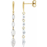 The Seva — Marquise Diamond Earrings - Yellow