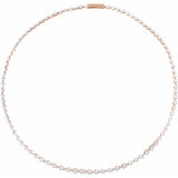 10 ct tw Line Lab Grown Diamond Necklace in 14K White Gold (18")...