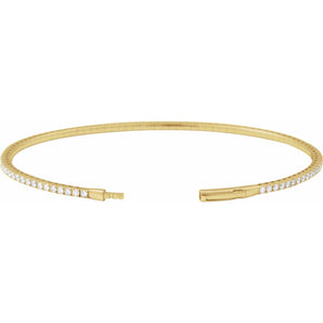 7" Lab Grown Diamond Accented Bracelet in 14K White Gold (1 1/2 c... - view 3