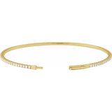7" Lab Grown Diamond Accented Bracelet in 14K White Gold (1 1/2 c... - view 3