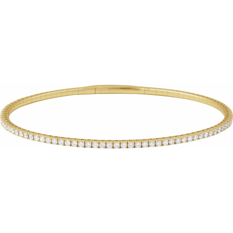 7" Lab Grown Diamond Accented Bracelet in 14K White Gold (1 1/2 c...