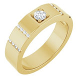 Diamond Wedding Band — 3.75 mm Round (126905) — 14K Yellow Gold