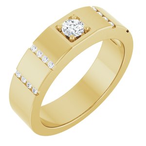 Diamond Wedding Band — 3.75 mm Round (126905) — 14K Yellow Gold