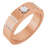 Diamond Wedding Band — 3.75 mm Round (126905) — 14K Rose Gold