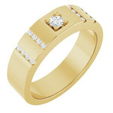 Diamond Wedding Band — 3 mm Round (126905) — 14K Yellow Gold
