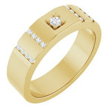 Diamond Wedding Band — 2.5 mm Round (126905) — 14K Yellow Gold