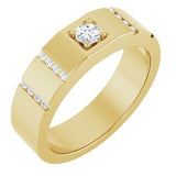 Diamond Wedding Band — 3.5 mm Round (126905) — 14K Yellow Gold