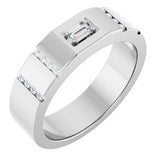 Diamond Wedding Band — 3.25 X 1.5 mm Straight Baguette (126905)