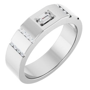 Diamond Wedding Band — 3.25 X 1.5 mm Straight Baguette (126905)