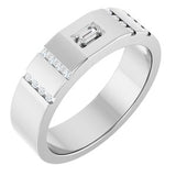 Diamond Wedding Band — 2.5 X 1 mm Straight Baguette (126905)