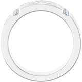 The Helix — Accented Floral 3mm Wedding Band - view 2
