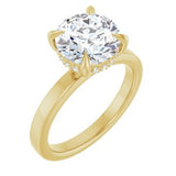 The Blaise — Hidden Halo Engagement Ring — Yellow Gold