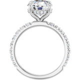 The Raya — Round Hidden Halo Engagement Ring - ViewB