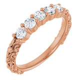The Utah — Five-Stone Anniversary Band - Rose