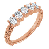 The Zuri — Five-Stone Anniversary Band - Rose