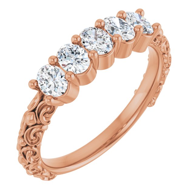 The Zuri — Five-Stone Anniversary Band - Rose