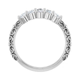 3/4 ct tw Five-Stone Lab Grown Anniversary Band in 14K White Gold... - view 2