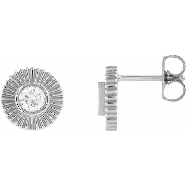 The Bria — Round Accented Stud Earrings - Yellow