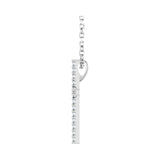 8 ct tw Cross Petite Lab Grown Diamond Necklace in 14K White Gold... - view 3