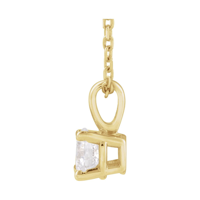 1 ct tw Solitaire Lab Grown Diamond Necklace in 14K White Gold (1... - view 2