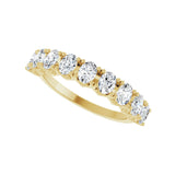 1 1/3 ct tw Heart Lab Grown Anniversary Band in 14K White Gold... - view 5