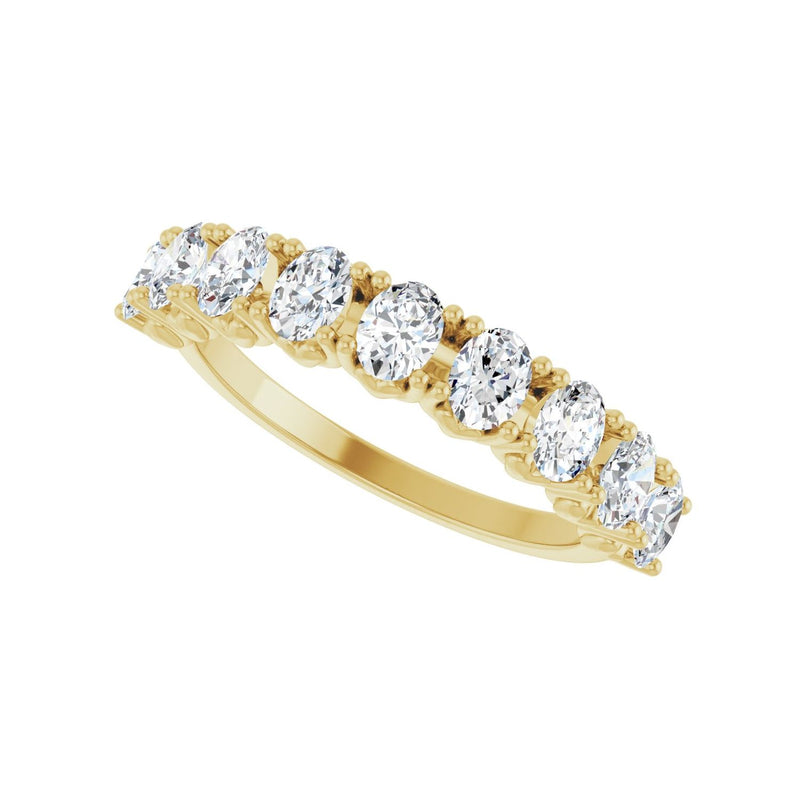 1 1/3 ct tw Heart Lab Grown Anniversary Band in 14K White Gold... - view 5