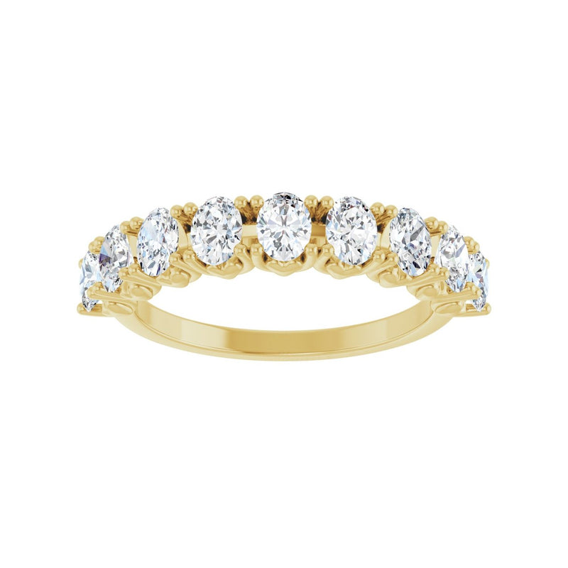 1 1/3 ct tw Heart Lab Grown Anniversary Band in 14K White Gold... - view 3