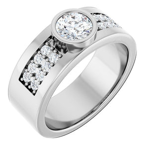 The Knox — Accented Wedding Band - view 1