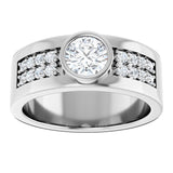 The Knox — Accented Wedding Band - view 3
