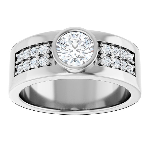 The Knox — Accented Wedding Band - view 3