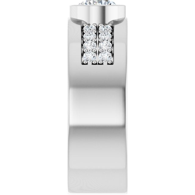 The Knox — Accented Wedding Band - view 4