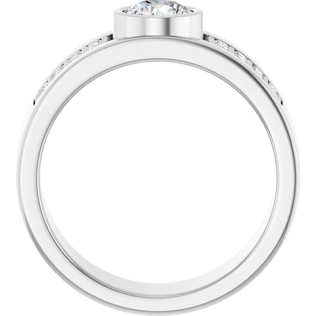 The Knox — Accented Wedding Band - view 2