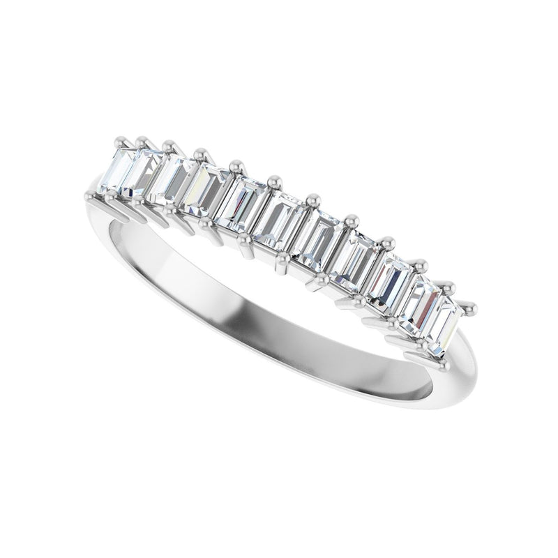 1/2 ct tw Diamond Lab Grown Anniversary Band in 14K White Gold... - view 5